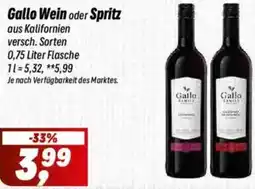 Simmel Gallo Wein oder Spritz Angebot