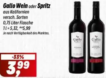 Simmel Gallo Wein oder Spritz Angebot