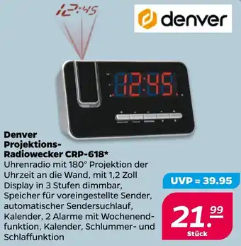 NETTO Denver Projektions Radiowecker CRP-618 Angebot