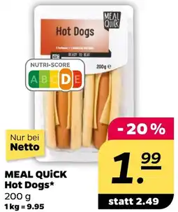 NETTO MEAL QUICK Hot Dogs Angebot