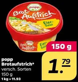NETTO popp Brotaufstrich Angebot