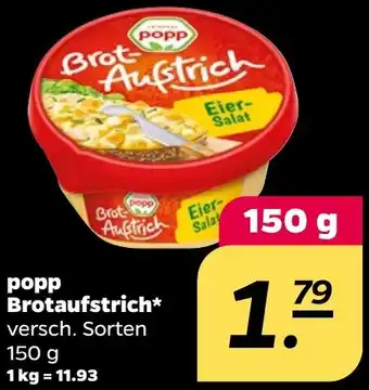 NETTO popp Brotaufstrich Angebot
