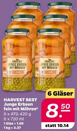 NETTO HARVEST BEST Junge Erbsen fein mit Möhren Angebot