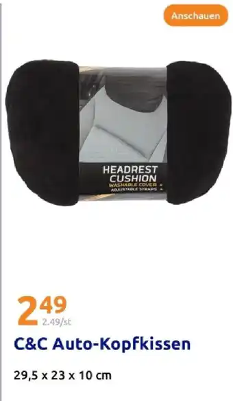 Action C&c auto-kopfkissen Angebot