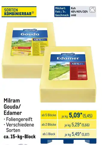 METRO Milram Gouda/ Edamer Angebot