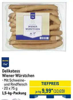 METRO METRO Chef Delikatess Wiener Würstchen Angebot