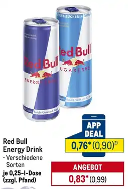 METRO Red Bull Energy Drink Angebot