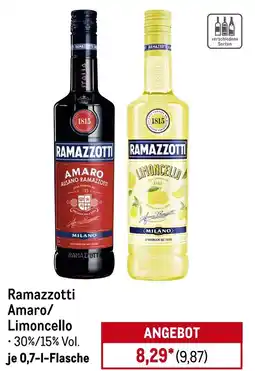 METRO Ramazzotti Amaro/ Limoncello Angebot