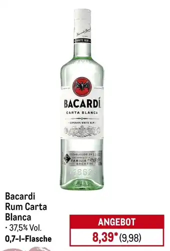 METRO Bacardi Rum Carta Blanca Angebot