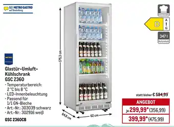 METRO METRO PROFESSIONAL Glastür-Umluft- Kühlschrank GSC 2360 Angebot