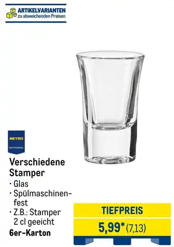 METRO METRO PROFESSIONAL Verschiedene Stamper Angebot