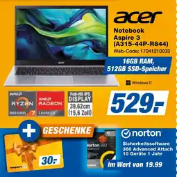 expert Techno Land acer Notebook Aspire 3 (A315-44P-R844) Angebot