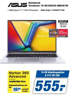 expert Techno Land ASUS Notebook Vivobook 16 M1605YA-MB497W Angebot