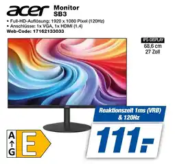expert Techno Land acer Monitor SB3 27 Zoll Angebot