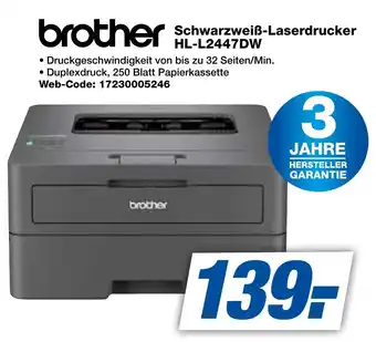 expert Techno Land brother Schwarzweiß-Laserdrucker HL-L2447DW Angebot
