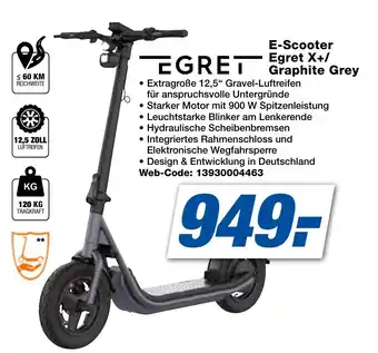 expert Techno Land EGRET E-Scooter Egret X+/ Graphite Grey Angebot