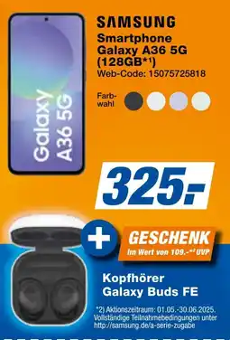 expert Techno Land SAMSUNG Smartphone Galaxy A36 5G (128GB*1) Angebot