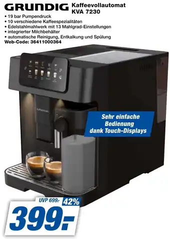 expert Techno Land GRUNDIG Kaffeevollautomat KVA 7230 Angebot