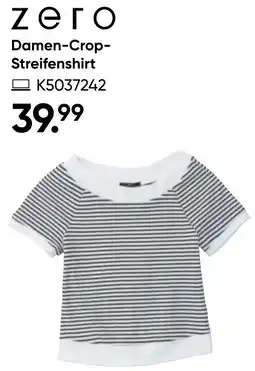 Galeria Zero Damen Crop Streifenshirt Angebot