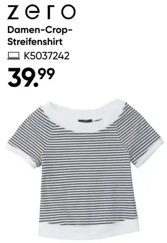 Galeria Zero Damen Crop Streifenshirt Angebot