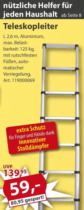 Sonderpreis Baumarkt Teleskopleiter Angebot