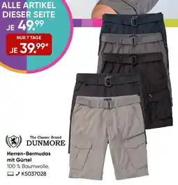 Galeria DUNMORE Herren-Bermudas mit Gürtel Angebot