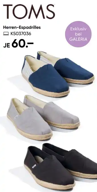 Galeria TOMS Herren-Espadrilles Angebot