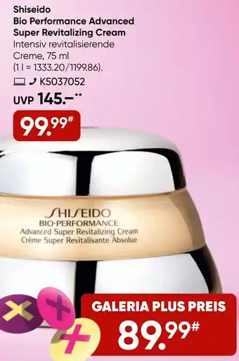 Galeria Shiseido Bio Performance Advanced Super Revitalizing Cream Angebot