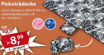 Sonderpreis Baumarkt Picknickdecke Angebot