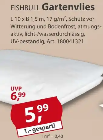 Sonderpreis Baumarkt FISHBULL Gartenvlies Angebot