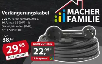 Sonderpreis Baumarkt Verlängerungskabel Angebot