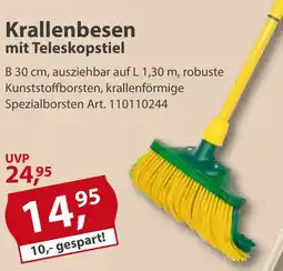 Sonderpreis Baumarkt Krallenbesen mit Teleskopstiel Angebot