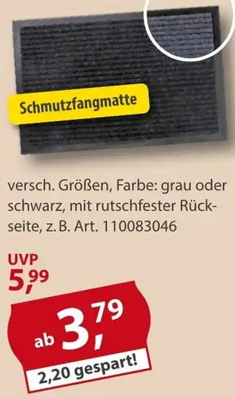 Sonderpreis Baumarkt Schmutzfangmatte Angebot