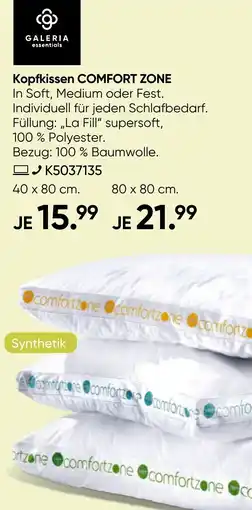 Galeria GALERIA essentials Kopfkissen COMFORT ZONE Angebot