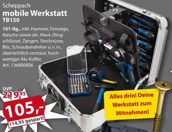 Sonderpreis Baumarkt Scheppach mobile Werkstatt TB150 Angebot