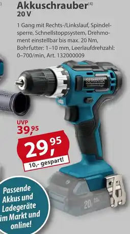Sonderpreis Baumarkt GERMANIA Akkuschrauber 20 V Angebot
