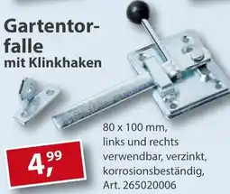 Sonderpreis Baumarkt Gartentorfalle mit Klinkhaken Angebot
