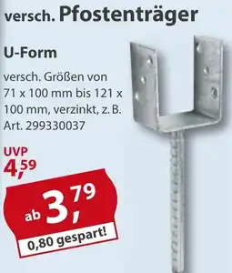 Sonderpreis Baumarkt Pfostenträger U-Form Angebot
