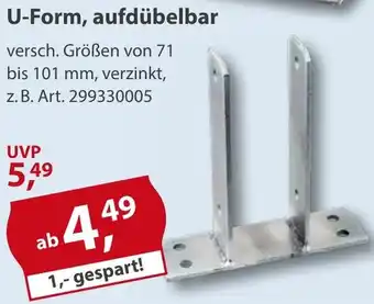 Sonderpreis Baumarkt Pfostenträger U-Form, aufdübelbar Angebot