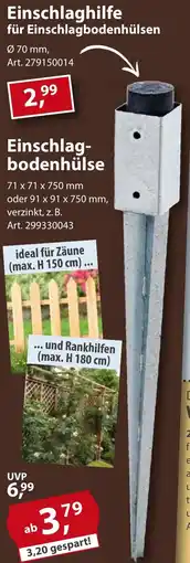 Sonderpreis Baumarkt Einschlaghilfe für Einschlagbodenhülsen Angebot