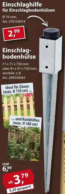 Sonderpreis Baumarkt Einschlaghilfe für Einschlagbodenhülsen Angebot