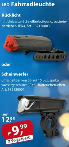 Sonderpreis Baumarkt LED-Fahrradleuchte Angebot