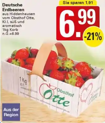 WEZ Deutsche Erdbeeren Angebot