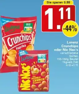 WEZ Lorenz Crunchips oder Nic Nac's Angebot