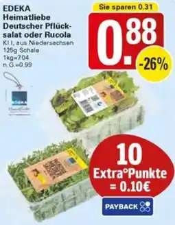 WEZ EDEKA Heimatliebe Deutscher Pflücksalat oder Rucola Angebot