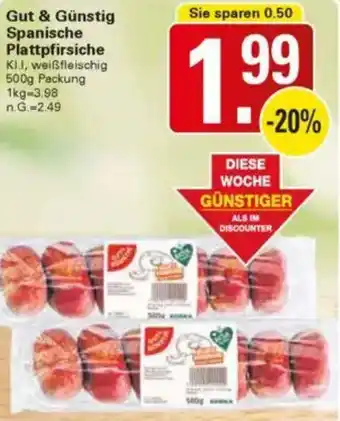 WEZ Gut & Günstig Spanische Plattpfirsiche Angebot
