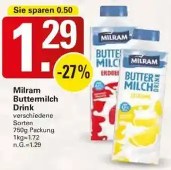 WEZ Milram Buttermilch Drink Angebot