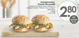 WEZ Dinkelbrötchen Tomate-Mozzarella Angebot