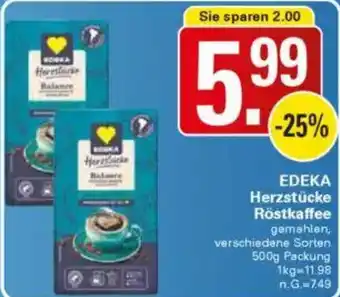 WEZ EDEKA Herzstücke Röstkaffee Angebot