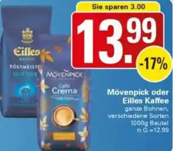 WEZ Mövenpick oder Eilles Kaffee Angebot